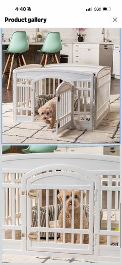 Dog playpen with door