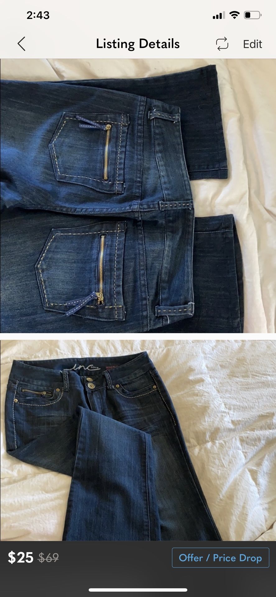 INC Denim Jeans