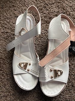 Woman white sandals