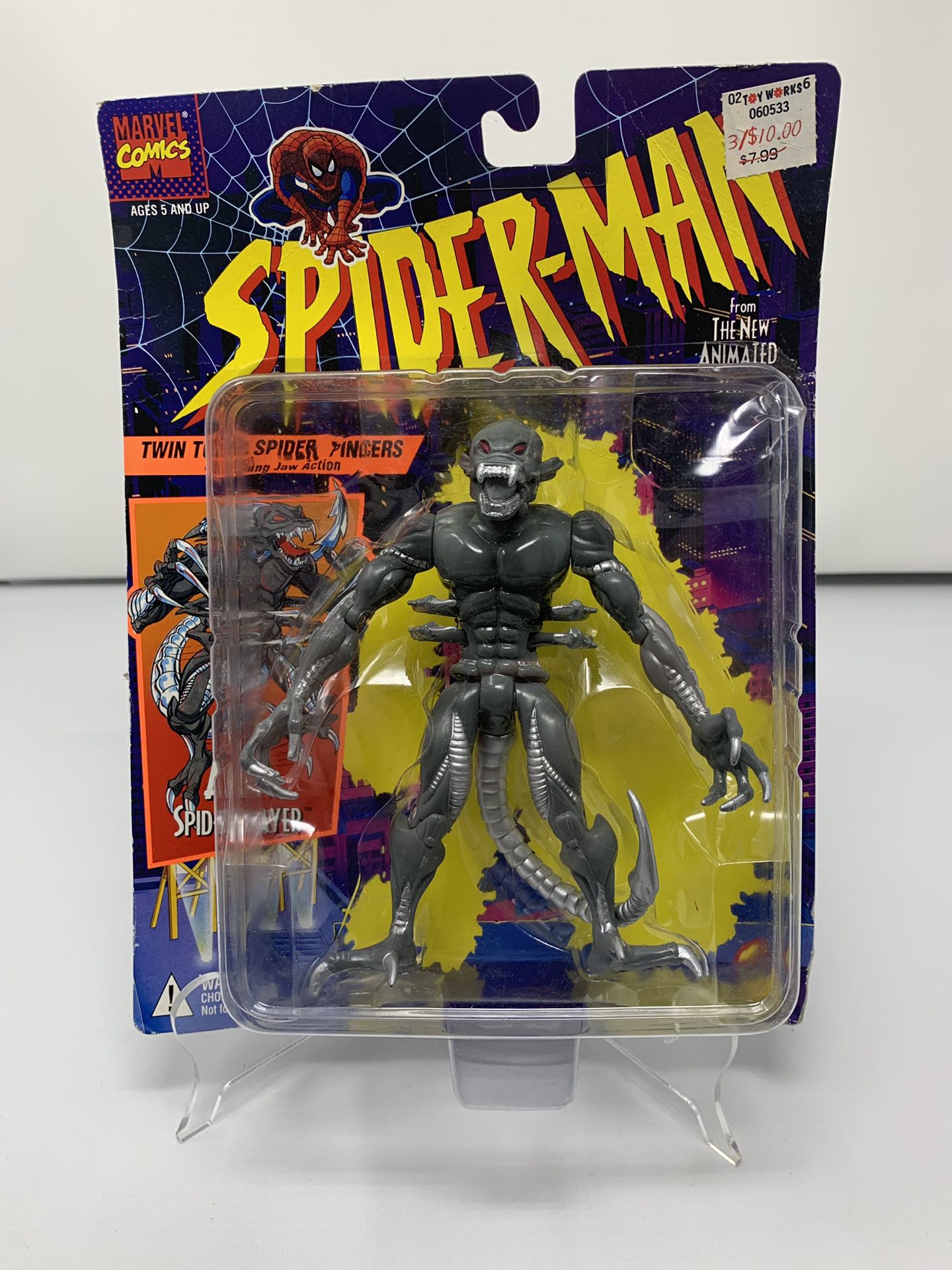 Vintage Alien Spider Slayer Action Figure from the 90’s Spider-Man The Animated series (Brand New/Cars bent)