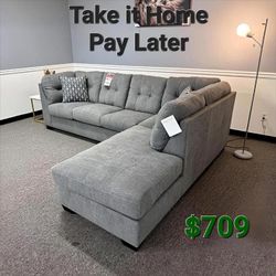 MARLETON GRAY 2-PIECE SECTIONAL WITH CHAISE
