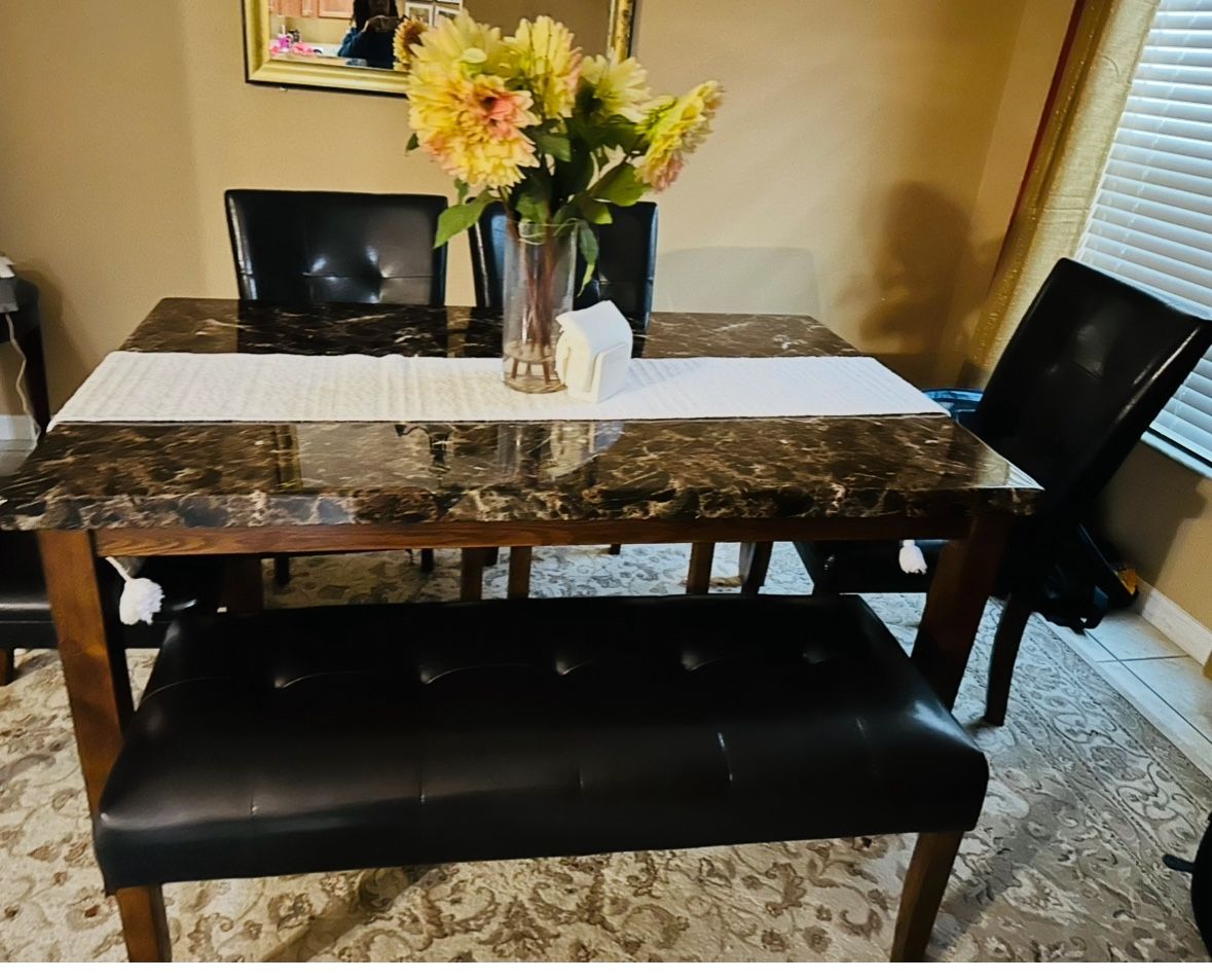5 Piece Dining Table Set And TV Stand
