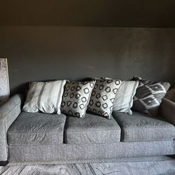 Gray Sofa With Pillows