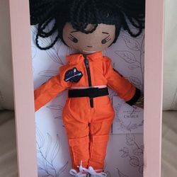 Harperiman CHARLIE Astronaut 14" Handmade Linen Doll. New in box, 2021 Doll, petite collection. Beautiful inspiring gift for any age.