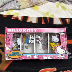 Hello Kitty Glass Cups 4 Pack