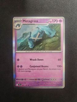 Pokemon TCG Factory Crimp Error. Metagross 063/159 Rare Holofoil.
