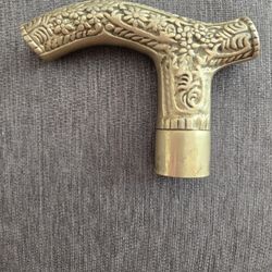 Vintage Handmade Brass Cane Handle