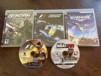 PlayStation PS3 Games x5: Warhawk + NBA 2K9 + F1 Formula 1 Championship Edition + F1 2010 + Mobile Suit GUNDAM CrossFire
