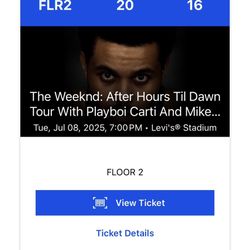 Weeeknd X Playboi Carti ticket
