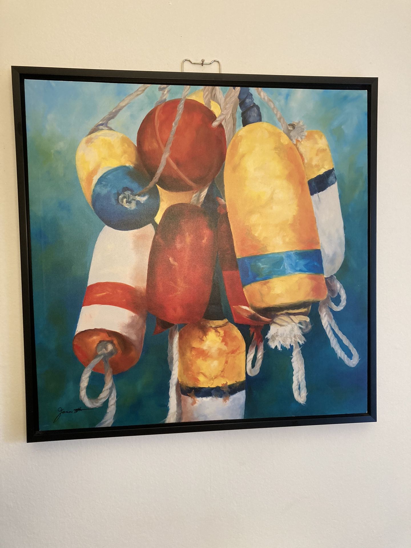 Framed Canvas Wall Art 28x28 “Buoys will be Buoys”