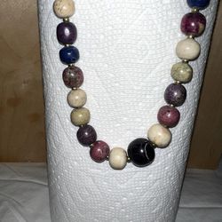 Stone Necklace And Matching Bracelet 