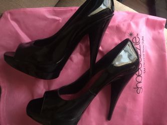 Black Stelio open toes heels size 9