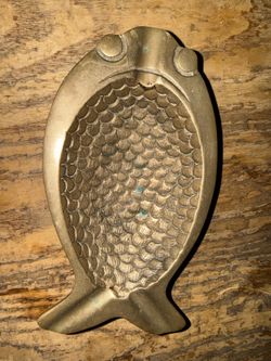 Vintage Small Brass Fish Dish / Tray 