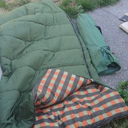 Nice Large Roomy Sleeping Bag And Sturdy Sleeping Cot