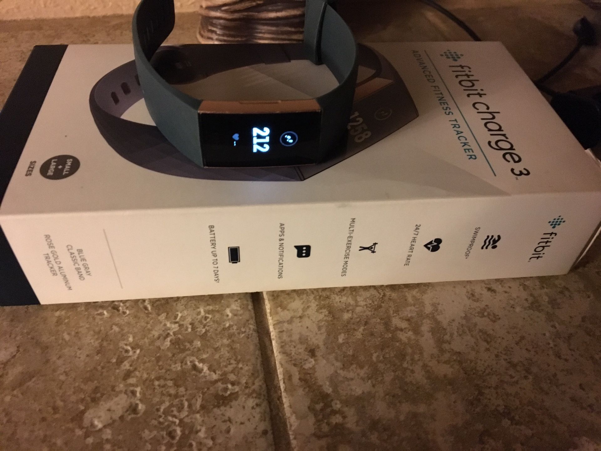 Fitbit charge 3 with charger