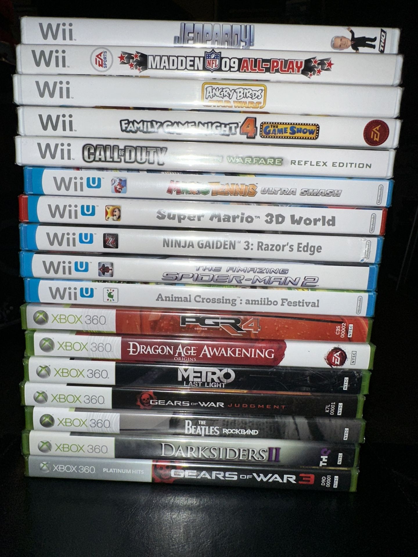 Nintendo Wii & Nintendo Wii U & Xbox 360 Games (brand new sealed)