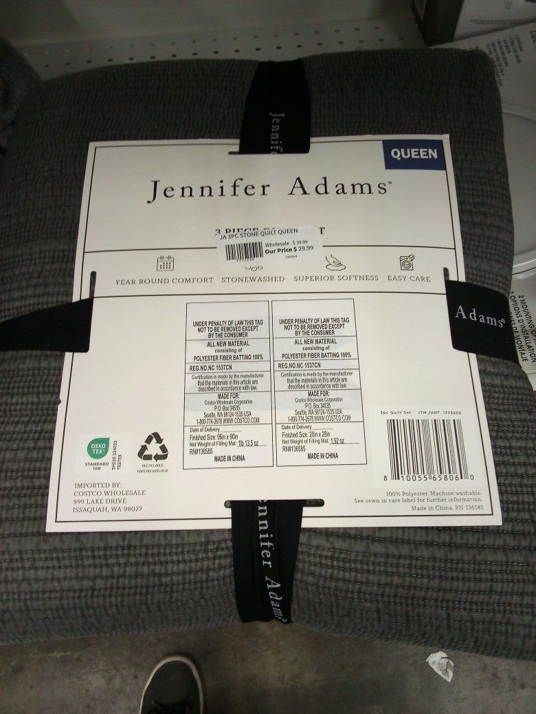 Ja 3pc Stone Quilt Queen