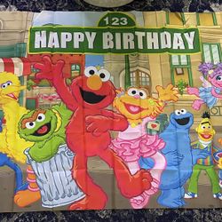 Sesame Street Party Backdrop 