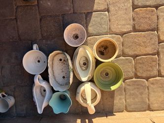 Mixed Ceramic Planter Pots Lot