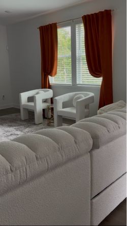 5 Piece Boucle Sectional