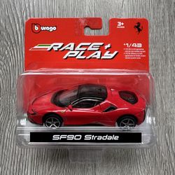 NEW Burago Race + Play Ferrari SF90 Stradale 1:43