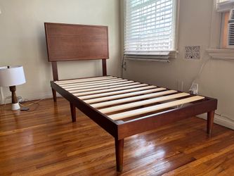 Mid Century Walnut Twin Bed