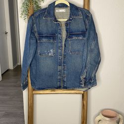 Zara Denim Shirt Jacket 
