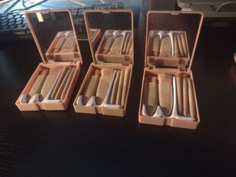 Mini Makeup Brush Set with Mirror Case – Lot of 3