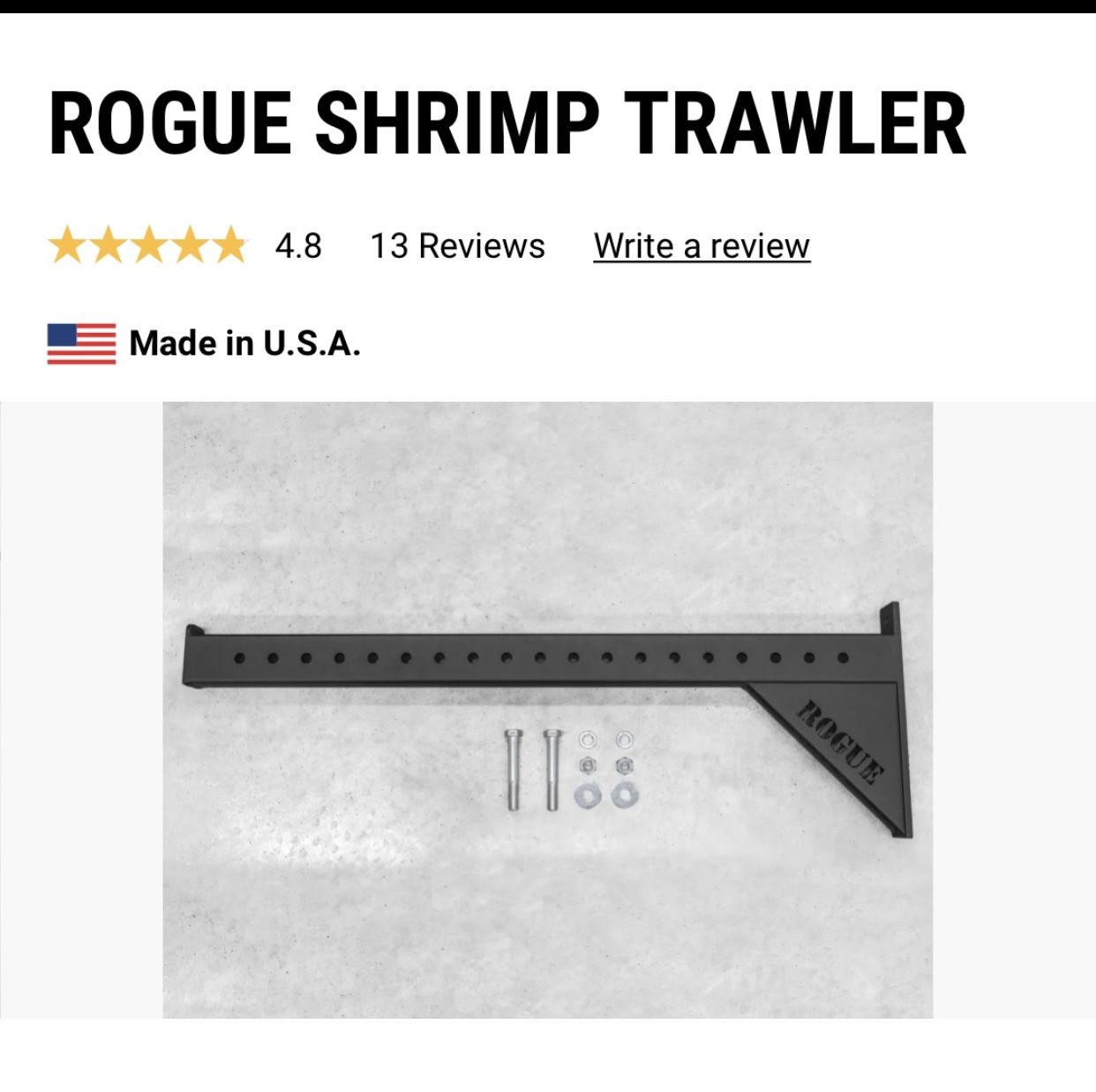 Rogue Fitness Shrimp Trawler And Shackle