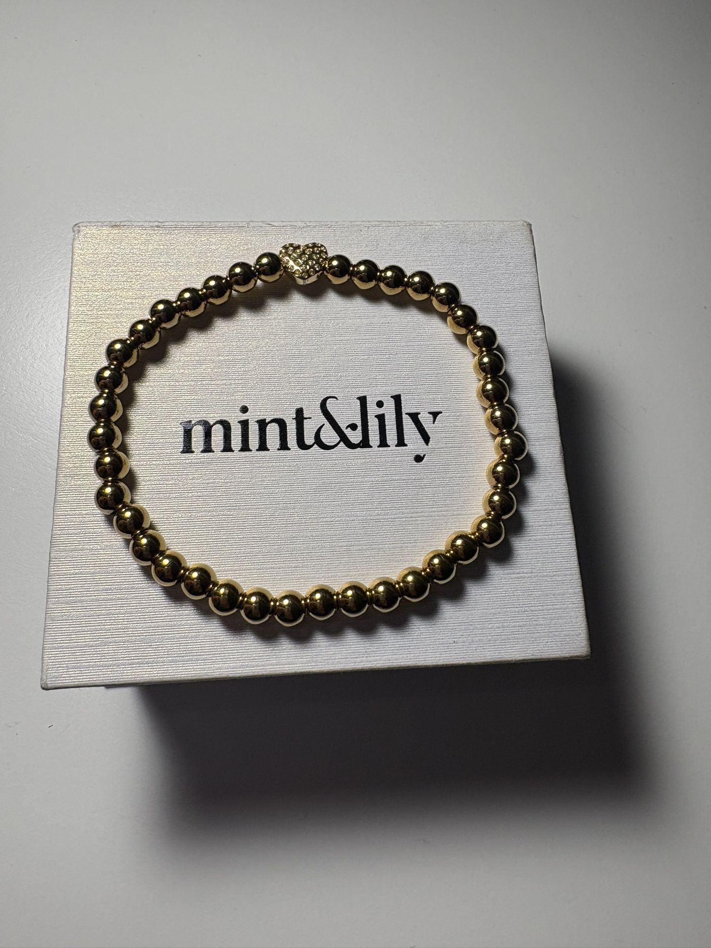 Gold Bead Bracelet From Mint & Lily