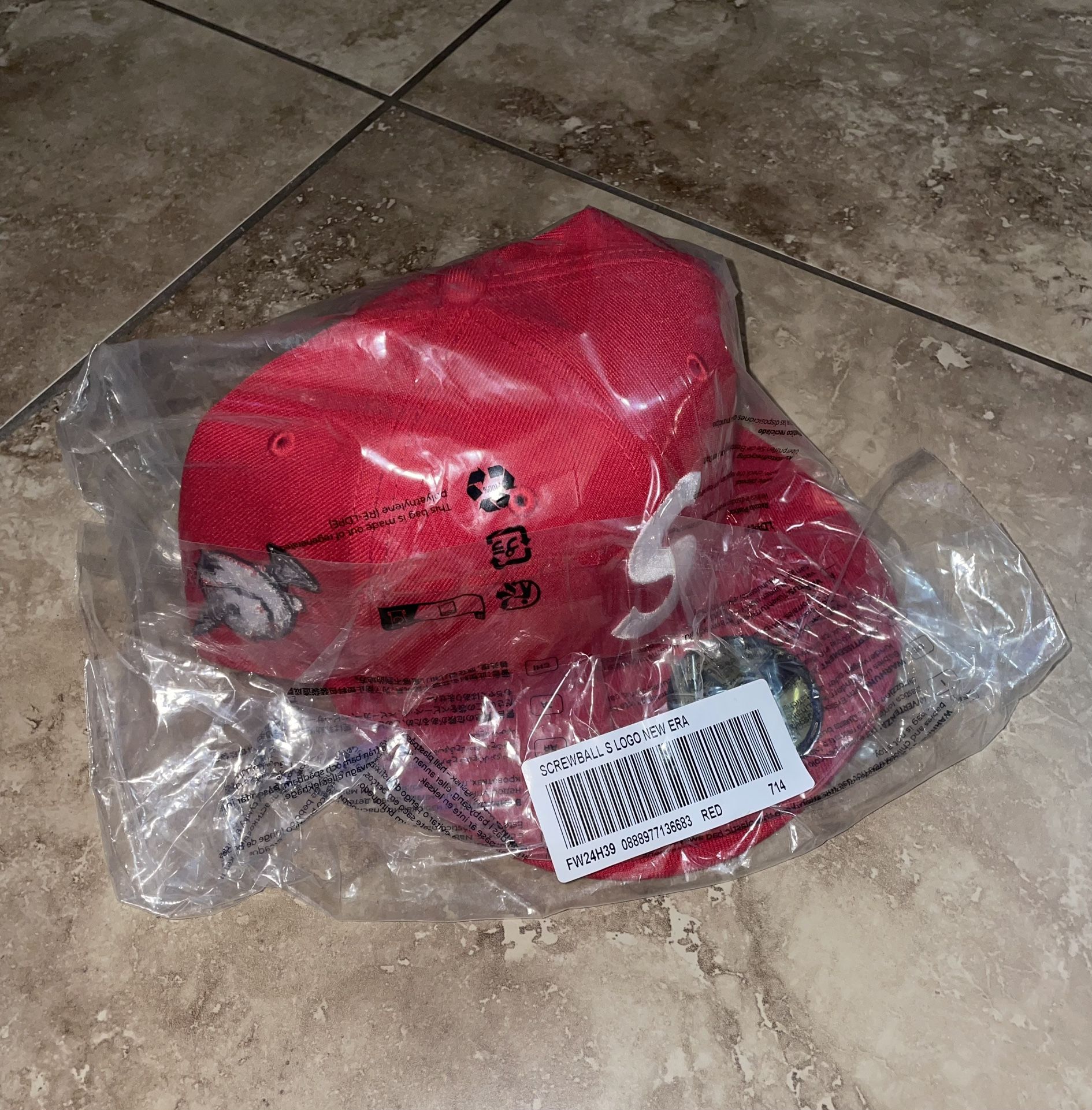 Supreme Screw Ball S Logo New Era 59Fifty Fitted Hat FW24 Size 7 1/4