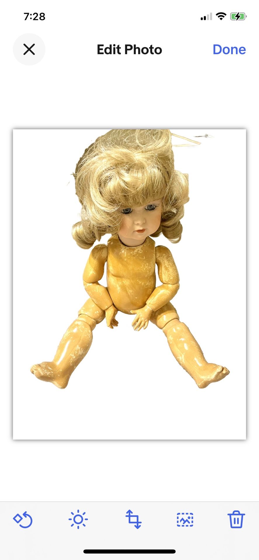 Antique Hard Body Jointed Doll