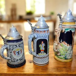 Beer Stein Mugs Set Germany (German)
