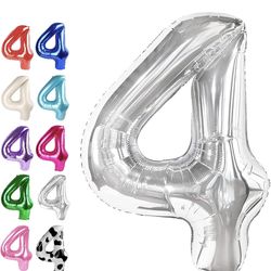 40” #4 silver Mylar balloon