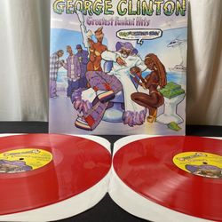 George Clinton Greatest Funkin’ Hits 1996 Red Transparent 2 x Vinyl First Press (Rare Collectors Item!)