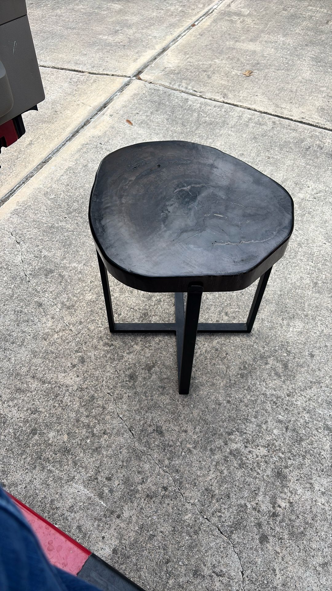 Small Table Made Of Petrified Wood