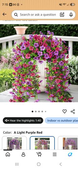 Hanging Flower Planters ā Purple & Pink šš