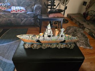 SUNKEN BATTLE 🚢 SHIP FOR FISH TANK