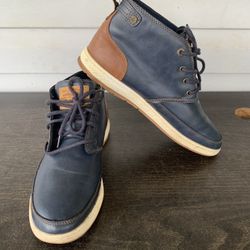 Levi's Mens Stanton Burnished BT Fashion Hightop Sneaker Shoe Blue/Tan Sz 8.5