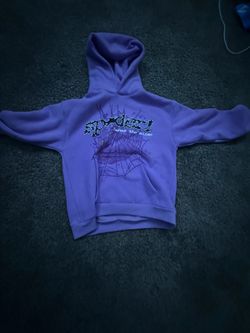 Spider web hoodie purple