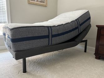 Twin Adjustable Bed Frame and Mattress
