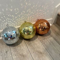 8” Silver, Gold Or Copper Disco Balls