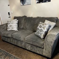 Grey Sofa and Loveseat Set