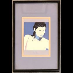 Framed Patrick Nagel Lady Print