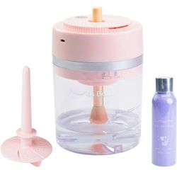 Electric Makeup Brush Cleaner Dryer Machine, USB Charging Portable Automatic Cosmetics Brushes Makeup Sponges Washing Cleaning Self-Drying Machine