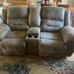 leather-ish electronic Reclining Couch