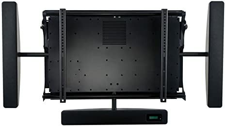 Surround sound built in tv mount system