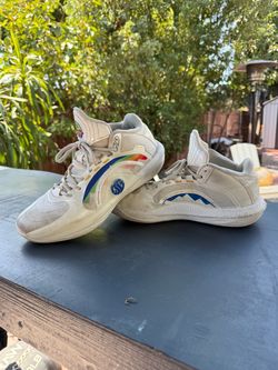 361° AG Level Up Men’s White/Blue Mid Top Lace Up Athletic Sneakers US 8