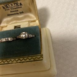 14k Gold Diamond Wedding Set