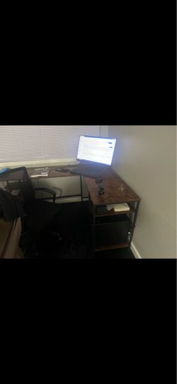 Desk, chair, mat